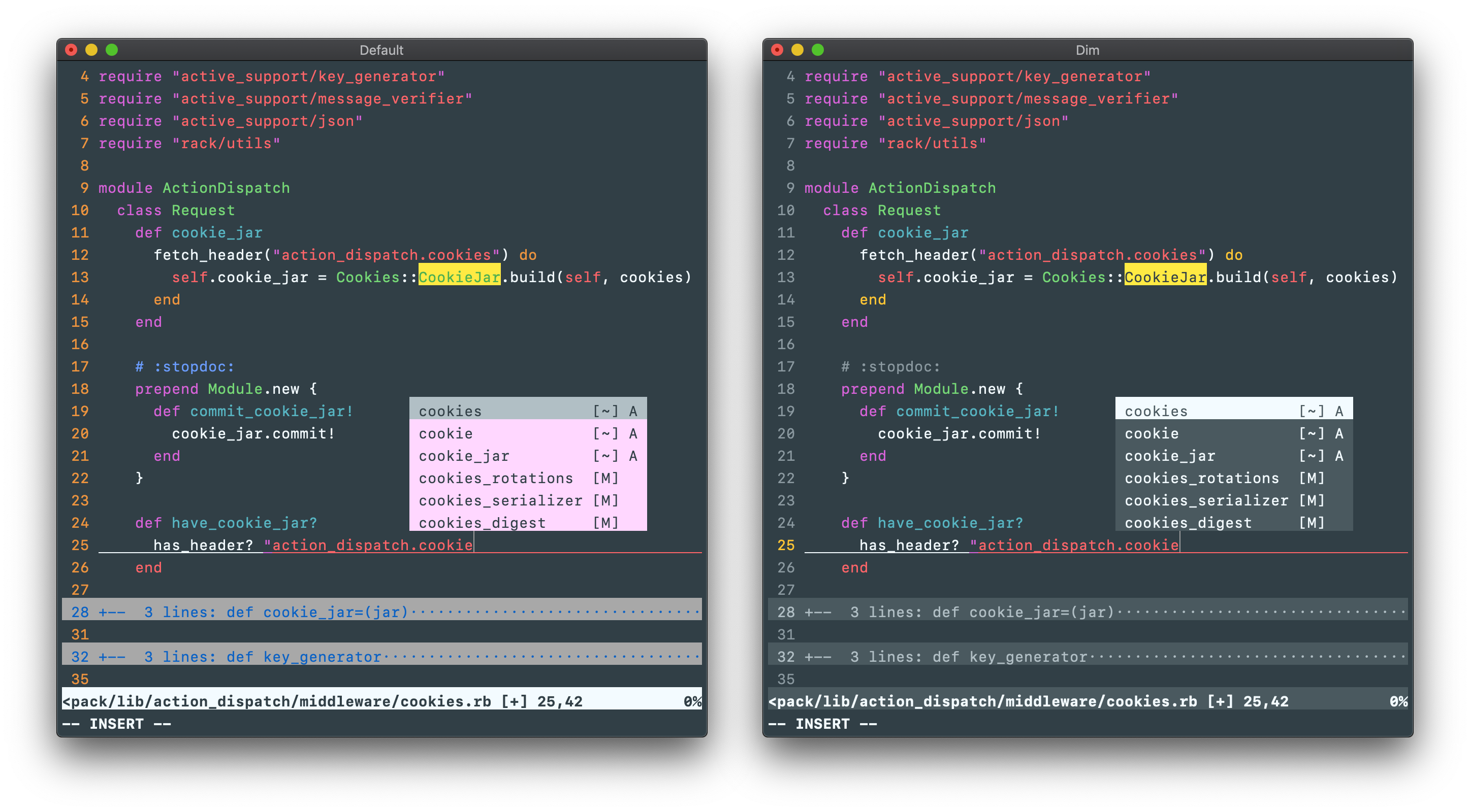 vim set color scheme vimrc